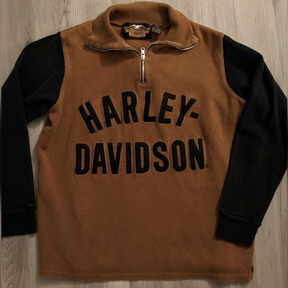 Harley-Davidson Other - Harley-Davidson vtg 1/4 zip pullover